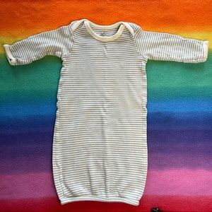 Organic cotton striped sleeping gown